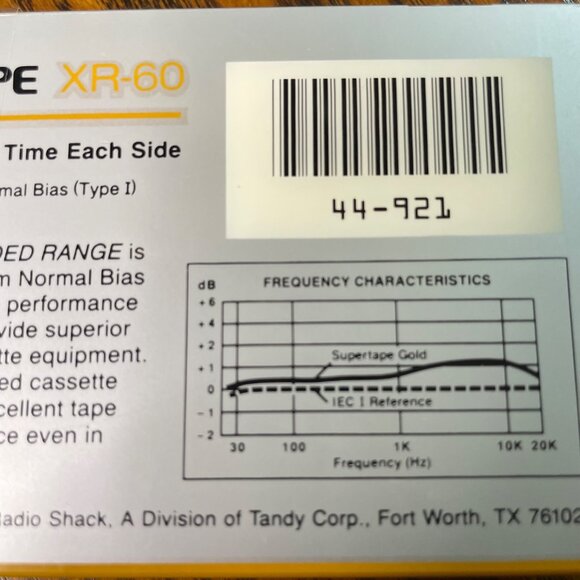 Supertape XR-60 Case Blank Tape Type I Sper High Fidelity Extended Range u - Picture 4 of 5